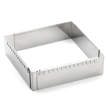 Rant piekarniczo-cukierniczy kwadratowy regulowany - 16x16 cm | DE BUYER D-3013-16