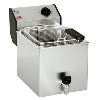 Frytownica elektryczna 1-komorowa z kranem, 8 l, zimna strefa | ROLLER GRILL FD80R