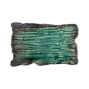 Talerz płytki prostokątny Moku szmaragd 30 x 18 cm | KERA CERAMIKA 16.2.SZMARAGD