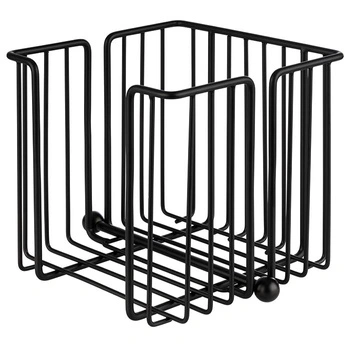 Serwetnik URBAN, czarny, 19x19x18 cm | APS 11771