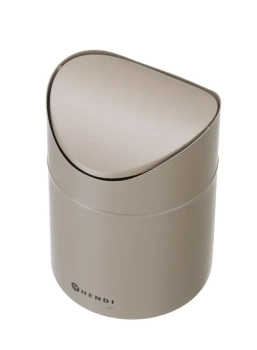 Śmietniczka stołowa z uchylną pokrywą, 1,2L, beżowy, śr. 12 x H 16.5 cm | HENDI 440797
