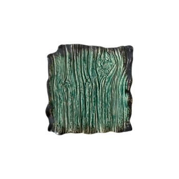 Talerz płytki prostokątny Moku szmaragd 21 x 21 cm | KERA CERAMIKA 16.3.SZMARAGD