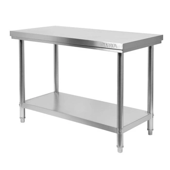 Stół roboczy centralny nierdzewny z półką 100x60x85 cm | YATO YG-09001