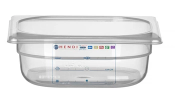 Pojemnik GN 1/6 gł. 6,5 cm z polipropylenu HACCP | HENDI 880487