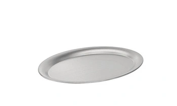 Taca KAFFEEHAUS owalna, polerowana, matowa, ze stali nierdzewnej, 26.5x19.5x0.5 cm | APS 30112