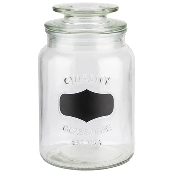 Słoik do przechowywania z tabliczką 11x18 cm, 1 l | APS 82265