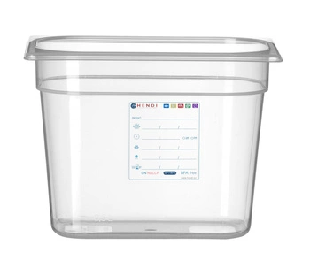 Pojemnik GN 1/4 gł. 20 cm z polipropylenu HACCP | HENDI 880357