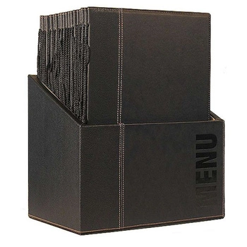 Pudełko na karty menu, czarne | CONTACTO 5831/241