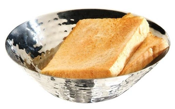 Miska ze stali nierdzewnej, młotkowana, polerowana, 16x5 cm | APS 30276