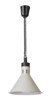 Lampa do podgrzewania potraw wisząca, stożkowa, beżowa, 230V/250W | HENDI 273777