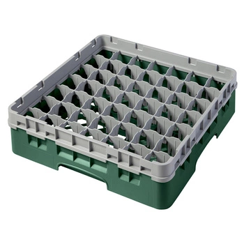 Kosz do szkła 49 przegródek - 50x50cm, zielony | CAMBRO 49S318/119