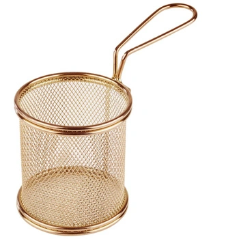 Koszyczek stalowy finger food Snackholder, kolor złoty, średnica 9 cm | APS 40603