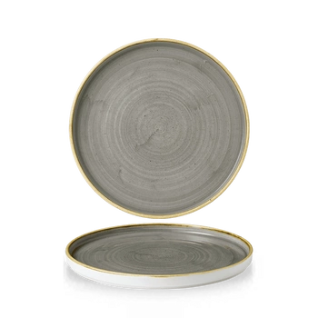 Talerz porcelanowy płytki z rantem Peppercorn Grey śr. 21 cm | FINE DINE SPGSWP211