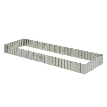 Rant piekarniczo-cukierniczy prostokątny perforowany - 35x10 cm | DE BUYER D-3032-35