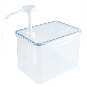 Dyspenser do sosów z pompką, 3,9 l, transparentny | CONTACTO 1324/390