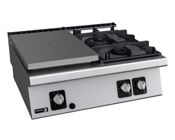 Kuchnia gastronomiczna gazowa 2-palnikowa z płytą grzewczą po lewej stronie, 18,5 kW, gaz LPG | FAGOR C-G730-I