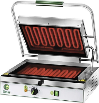 Grill kontaktowy panini z ceramicznymi płytami gładkimi, 40x30 cm, 2 kW, 230 V | FIMAR PV40LL