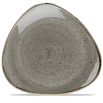 Talerz porcelanowy trójkątny Peppercorn Grey śr. 31.1 cm | FINE DINE SPGSTR121