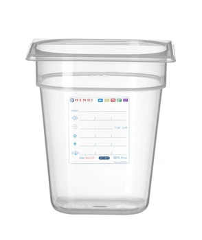 Pojemnik GN 1/6 gł. 20 cm z polipropylenu HACCP | HENDI 880456