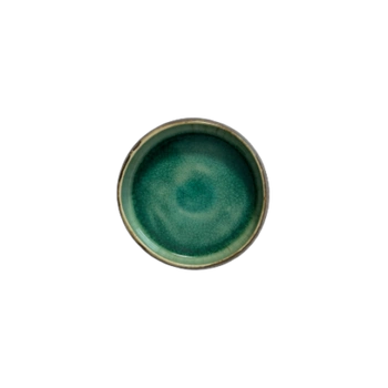 Talerz płytki z rantem Keczi bursztyn 14 cm | KERA CERAMIKA 17.2.BURSZTYN