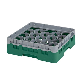 Kosz do szkła 20 przegródek - 50x50cm, zielony | CAMBRO 20S318/119