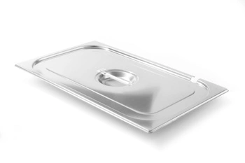 Pokrywka stalowa do GN 1/1 KITCHEN LINE z wycięciem na chochlę | HENDI 806913