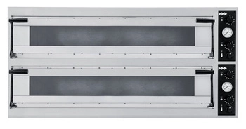 Piec do pizzy 2-komorowy Trays 66L Glass | PRISMAFOOD 227350