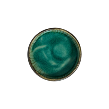 Talerz płytki z rantem Keczi szmaragd 20 cm | KERA CERAMIKA 17.1.SZMARAGD