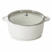 Podgrzewacz porcelanowy ze szklaną pokrywką BOMBANCE, biały - 2.5 L | REVOL RV-660149-1