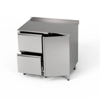 Stół roboczy nierdzewny z szafką i blokiem szuflad 90x60x85 cm | FORGAST