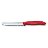 Nóż ząbkowany do warzyw i owoców Swiss Classic czerwony dł. ostrza 11 cm | VICTORINOX 6.7831