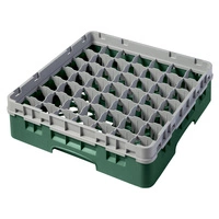 Kosz do szkła 49 przegródek - 50x50cm, zielony | CAMBRO 49S318/119
