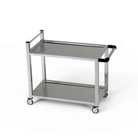 Wózek kelnerski nierdzewny 2-półkowy 110x40x85 cm | FORGAST
