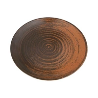 Talerz porcelanowy płytki Lykke Brown śr. 25 cm | PORLAND 04ALM005943