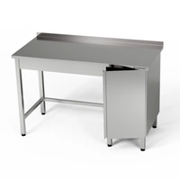 Stół roboczy nierdzewny z szafką 210x60x85 cm | FORGAST