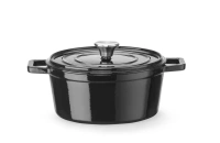 Garnek żeliwny emaliowany, 3.7 L, czarny, 31.7x24x(H)10.5 cm | HENDI 626870