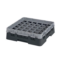 Kosz do szkła 36 przegródek - 50x50cm, czarny | CAMBRO 36S318/110