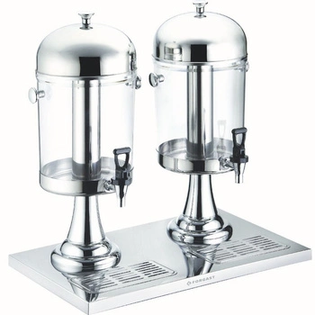 Dozownik do soków podwójny z poliwęglanu 2x8 l | FORGAST FG03228V1