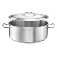 Garnek ze stali nierdzewnej niski z pokrywką - poj. 14 l PRO | TOM-GAST P1-2109-36L