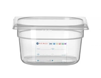 Pojemnik GN 1/6 gł. 10 cm z polipropylenu HACCP | HENDI 880470