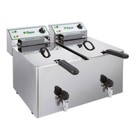 Frytownica elektryczna 2-komorowa z kranem, 2x8 l, 6 kW, 230 V | FIMAR FR88RN