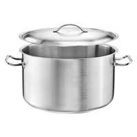 Garnek ze stali nierdzewnej średni z pokrywką - poj. 2.2 l PRO | TOM-GAST P1-2107-16L