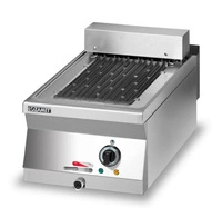 Grill wodny z rusztem żeliwnym, elektryczny, nastawny, 40x70x28 cm,  4.5 kW | LOZAMET L700.RWE400