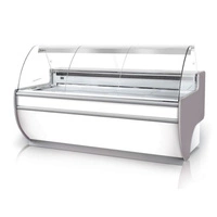 Lada chłodnicza z szybą giętą i podświetlanym spodem | RAPA L-D3/155/107