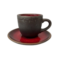 Filiżanka Bel 200 ml ze spodkiem 15 cm Still Cristall rubin | KERA CERAMIKA 2.3.1.RUBIN