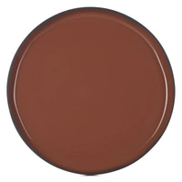 Talerz porcelanowy płytki Caractere śr. 26cm cynamon | TOM-GAST RV-652705-4
