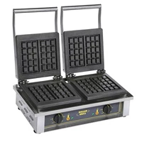 Gofrownica elektryczna podwójna, 4 gofry, 10x18x2,2 cm, 3,2 kW | ROLLER GRILL GED 10