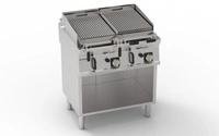 Grill lawowy gazowy podwójny na podstawie otwartej 2X 8 kW | TECNOINOX 713150