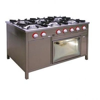 Kuchnia gastronomiczna gazowa 6-palnikowa z piekarnikiem gaz. | EGAZ TG-6737/PG-1