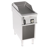 Płyta grillowa elektryczna, ryflowana, na podstawie otwartej 40 cm, T-90 | TECNOINOX 316267